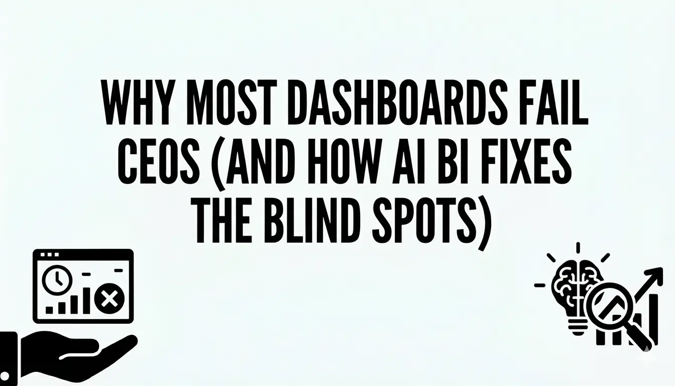 Why Most Dashboards Fail CEOs (And How AI BI Fixes the Blind Spots)