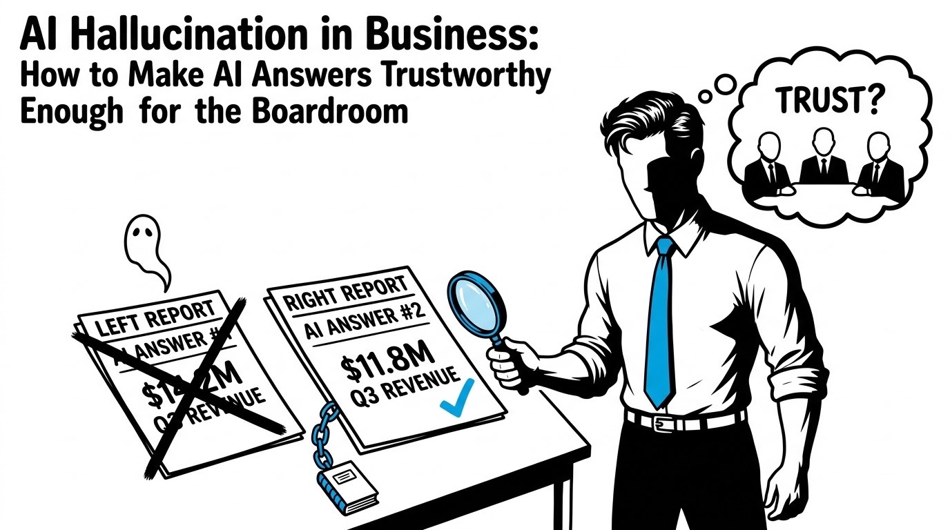 AI Hallucination in Business: How to Make AI Answers Trustworthy Enough for the Boardroom